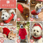 KYEESE Dog Sweater Soft Pullover Dog Sweaters for Small Dogs Girl Warm Turtleneck Small Dogs Sweater with Gingham Patchwork Stretchy Knitwear Cat Clothes Comfy Pet Coat for Fall Winter Cold Weather