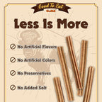 Gootoe Buffalo Dog Treats, Buffalo Bites Stick (Large) 8oz - Natural Low-Fat Chews for Training & Rewards, Limited Ingredient, Perfect for Medium Dogs, Resealable Bag