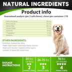 Hemp Calming Chews for Dogs - 170 Dog Calming Chews - Anxiety Relief Treats with Melatonin - Natural Aid for Stress, Separation, Fireworks, Thunder, Barking, Sleep – Pet Supplement - Made in USA