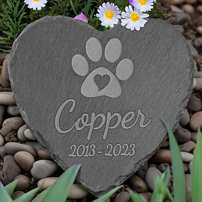 Gift for Loss of Dog, Personalized Memorial Stones, Lost Pet Sympathy Gift Cat, Pet Loss Gifts Dog, Dog Memorial Gifts, in Memory of Dog Personalized, Cat Bereavement Gifts - 6*6 Inches Stone