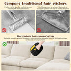 Pet Hair Removal Glove for Cats & Dogs,Upgrade Efficient Grooming Gloves for Pet Hair, Cat Grooming Gloves for Hair Removal, Reusable Pets Hair Remover Glove, Removal Gloves for Pets Hair (2 PCS)