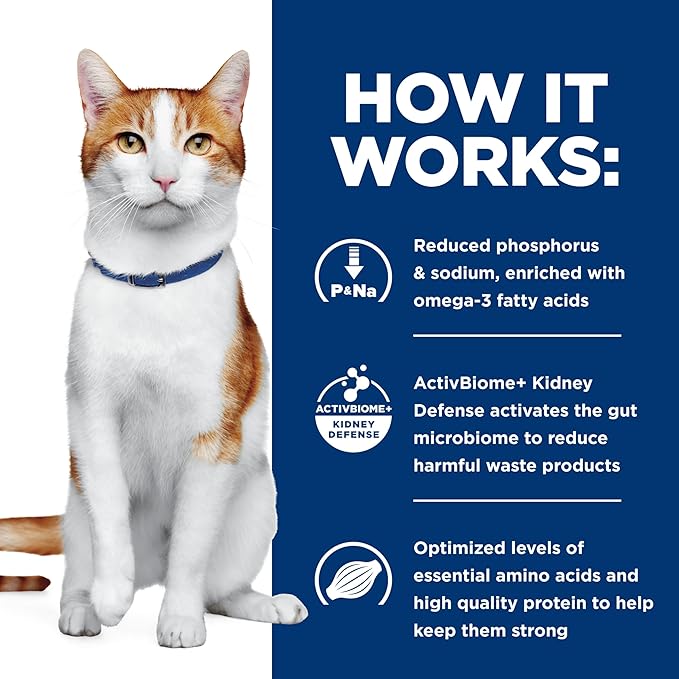 Hill's Prescription Diet k/d Early Support Kidney Care Chicken, Vegetable & Rice Stew Canned Cat Food, Veterinary Diet, 2.9 oz., 24-Pack Wet Food