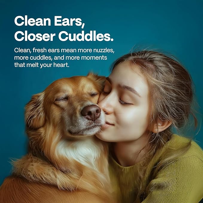 DOCO Dog Ear Cleaner Wipes Finger Cleaning Kit for Dogs & Cats Eucalyptus, Chamomile & Aloe Cat Ear Cleaner Soothes, Deodorizes & Helps Itchy Ears – 50 Count