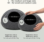 MEOWFIA Cat Cave – Premium Felt Cat Bed for Indoor Cats, Handmade 100% Merino Wool (Dark Shades) (Medium, Dark Grey)