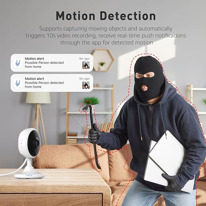 Indoor Security Cameras, 2k WiFi Home Camera with Night Vision, 2-Way Talk, Elder/Pet Cam, Baby Monitor with Smart Motion Detection, Cloud & SD Card Storage, Works w/Alexa, 2pcs