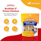 Beefeaters Beefhide 5in Twist with Real Chicken – Protein-Rich Dog Treats for Clean Teeth, Ideal for Training & All Dog Sizes