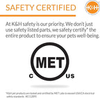 K&H Pet Products Thermo-Kitty Fashion Splash Indoor Heated Cat Bed, Heated Bed for Dogs or Cats with Removable Waterproof Heater Blue Small 18 Inches Round