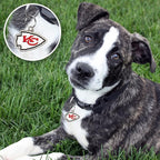 Kansas City Chiefs Personalized Pet ID Tags, Engraving 3 Lines Text, 32 NFL Team Logo Shapes, Stainless Steel