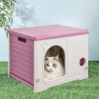 Cat House,Stackable Cat Bed for Pet Cats and Feral Cats Outdoor Indoor Use, Waterproof Cat Shelter with Woven Mat and Cotton Pad for Summer and Winter Use.