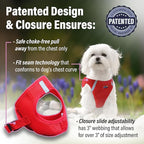 DOGGIE DESIGN American River Ultra Choke-Free Mesh Dog Harness Red (Small)
