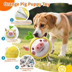 Interactive Dog Toys, Moving Squeaky Dog Toy Ball, Rechargeable Bouncing Rolling Puppy Ball Toy with Jumping Music Talking Mode for Puppy Small Medium Dogs to Keep Them Busy (Pig)