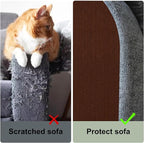 Cat Scratch Couch Furniture Protector, Adhesive Cat Scratch Pad Deterrent for Furniture, DIY Climbing Cat Scratcher Couch Protector from Cat Claws Scratching for Indoor (Brown,78.7x15.8In)
