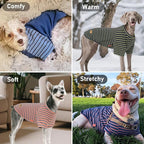 KYEESE 2Pack Dog Sweater Stretchy Pets Clothes Comfy Dog Sweaters for Medium Dogs Boy Soft Pets Sweaters Pet Coat with Sleeves Lightweight Dogs Sweatshirt Pullover Pet Fleece Sweater for Cold Weather