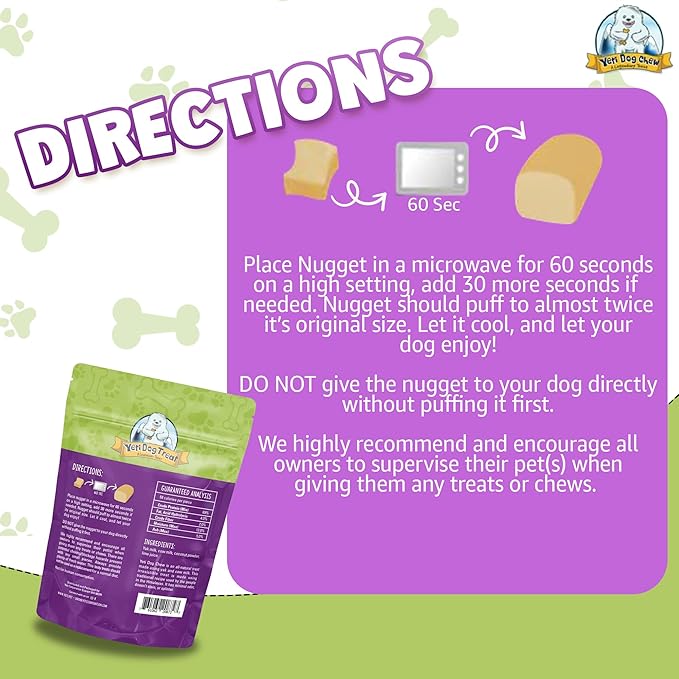 Yeti Refill Nuggets for Puff and Play Dog Toys - Natural Himalayan Yak Cheese Treats, Healthy Dog Chews, Suitable for All Dogs, Ideal for Interactive Chew Toys and Dispensers - 6 Pieces, Turmeric