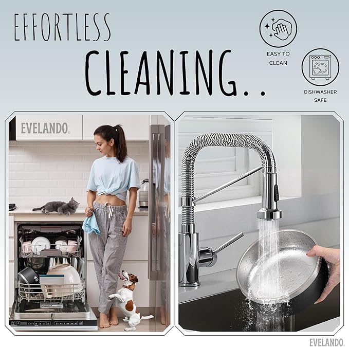 EVELANDO® Premium Dog Food Bowl 64 oz Stainless Steel 8 Cups Medium Large Dog Bowls Non Slip & BPA-Free L X XL Pet Water Bowl Platos para Perros Indoor Outdoor Pet Dish Feeder Water and Food Dish