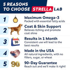 STRELLALAB Fish Oil for Dogs & Cats - Natural Omega-3 - Skin & Coat Support - Liquid Food Supplement for Pets - Natural EPA + DHA Fatty Acids for Joint Function, Immune & Heart Health 16oz - Pollock