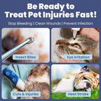 Dog First Aid Kit 2-Pack – Vet-Approved Pet First Aid Supplies for Dogs & Cats in Emergencies – Pet First Aid Guide, Tick Remover, Slip Leash & Medical Essentials for Home, Camping, Car, Travel