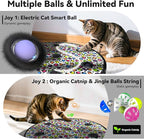 ORSDA Cat Toys for Indoor Cats, Interactive Activated Moving Ball in 7 Holes Mat, Automatic Fast Rolling Ball, Hide and Seek Toys for Adult Cats, Exercise Kicker Mouse Catching Game