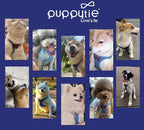 Puppytie No Pull Dog Harness with Multifunction Dog Leash,Soft Adjustable No Choke Escape Proof Pet Harness Vest for Medium Dogs,Plaid Blue,M