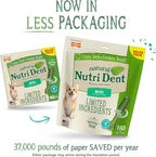 Nylabone Nutri Dent Dog Dental Chews - Natural Dog Teeth Cleaning & Breath Freshener - Dental Treats for Dogs - Fresh Breath Flavor, Mini (160 Count)