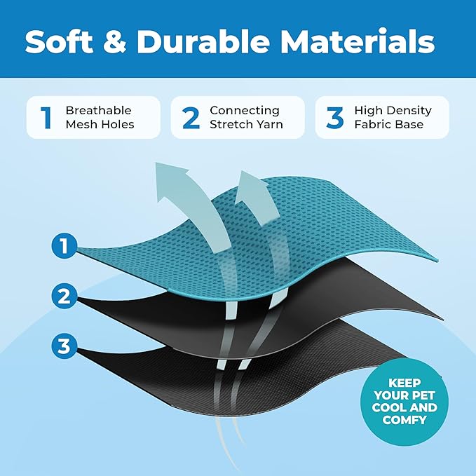 Voyager Escape-Proof Step-in Lock Cat Harness & 5ft Neoprene-Handle Leash Set All-Weather Mesh with Reflective Stitching for Small to Large Cats by Best Pet Supplies, Black Trim-Turquoise (327), XXXS