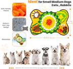 PETCARE Snuffle Mat for Dogs Interactive Enrichment Puzzle Toys for Small Medium Breed Dogs Cats Rabbits Cognitive Puppy Sniff Foraging Mats Mental Stimulation Treat Game Slow Feeder Mats, 24*17 inch
