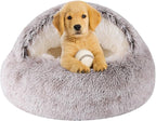 Dog Beds for Small Dogs, Cat Bed Cave, Washable Cute Cat Bed, Cozy Nook Pet Bed for Dogs or Cats, Anti-Slip Puppy Bed Fits up to 22 lbs Pets(Coffee, 24" x 24")