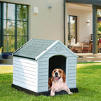 YITAHOME Large Plastic Dog House Outdoor Indoor Doghouse Puppy Shelter Water Resistant Easy Assembly Sturdy Dog Kennel with Air Vents and Elevated Floor