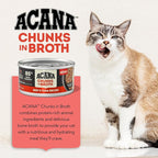 ACANA Chunks in Broth Wet Cat Food Beef & Tuna Recipe 3oz Cans (12 Count)
