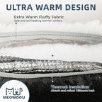 Self Warming Cat Mat Self Heating Cat Bed 24" x 18" Thermal Cat Mat Extra Warm Dog Bed Cat Beds for Indoor and Outdoor Cats Pet Heating Pad for Kittens Small Puppy Pets with Washable Removable Cover