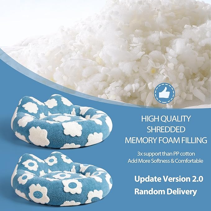 Waterproof Dog Beds for Medium Dogs, Removable and Washable Dog Bed, Cozy Soft Round Dog Bed with Waterproof Liner, Cute Donut Dog Bed for Indoor Cats ＆ Small Medium Dogs