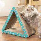 CATISM Cat Scratcher Cat Scratching Board - Foldable - Triangle, 6 Usable Sides Scratchers for Indoor Cats, Durable Recyclable Cats Cardboard Vertical(Pack of 3)