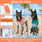 2 Pack Dog Shirts, Ice Pet Vest Dog Clothes for Instant Cooling, Lightweight Breathable Sleeveless T-Shirts for Large Dogs, Peacock Blue+OrangeRed (M)