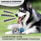 Fida Squeaky Dog Toys for Aggressive Chewers 3 in 1, Dog Chew Toys with 3 Layers,Interactive Dog Toys for Large Dogs Balls to Keep Them Busy for Small Medium Dogs(Raccoon)