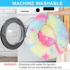 Dog Calming Beds for Small Medium Large Dogs - Round Donut Washable Puppy Dog Bed, Anti-Slip Faux Fur Fluffy Donut Cuddle Anxiety Cat Pet Bed(20'' Color)