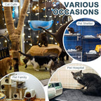8 Pack Self Heating Cat Mat Self Warming Cat Bed 20"x16" Extra Warm Thermal Pet Bed Mat Reflects Body Heat Washable Dog Crate Pad for Indoor Outdoor Pets(Gray, Blue)