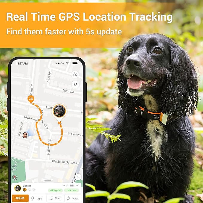 3 GPS Pet Tracker GPS Dog Tracker 4G Live Tracking, Smart Alerts, Fully Waterproof Activity Monitor for Pets, Unlimited Range, Remote Voice Recall, Fits All Collars, 30 Day Free Subscription