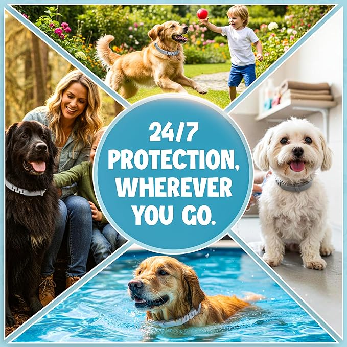 Dog Flea Collar 2 Pack 8-Month Protection, All Natural Flea Collar for Dogs, Includes Flea Comb, Shell Comb, Tick Tweezers & Tick Removal Tool 5-in-1 Dog Flea Protection Kit