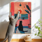 3-in-1 Sisal Cat Scratcher Mat 23.6x15.7 – Durable Scratch Rug Use for Floor & Wall with Adhesive Tape, Protects Couch, Carpet & Furniture, Anti-Slip, Pet-Safe for Indoor/Outdoor Cats, Pink Romance