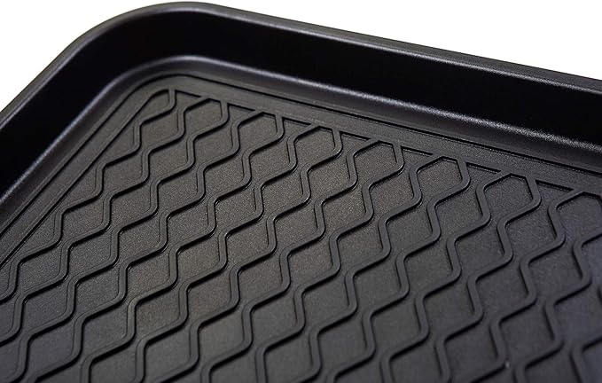2 Pack Multi-Purpose 30x15 Tray with a Bonus Doormat for Boots, Shoes, Plants, Pet Food, Pet Cage, Litter Box. Decorative Large Boot Tray with Lip/Sides for Indoor/Outdoor Entryway