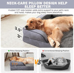 INVENHO Orthopedic Extra Large Dog Bed, XXL Waterproof Dog Sofa, Egg-Crate Foam Couch with Washable Removable Cover, Waterproof Lining and Nonskid Bottom