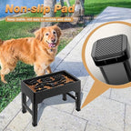 Elevated Slow Feeder Dog Bowls, 9 Cups Raised Dog Slow Feeder Bowls Large Breed with 4 Adjustable Heights Pet Food bowl Stand, Non Slip Anti Gulping sow eating dog bowl for Medium & Large Breed