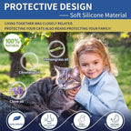 4 Pack Flea Collar for Cats, 32 Months Flea and Tick Prevention for Cat, Waterproof Cat Flea Collar, Natural Flea Treatment, Adjustable Fleas and Ticks Collars for Cats Kittens(Grey&Purple)