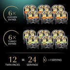 Sheba Perfect Portions Wet Cat Food Cuts in Gravy Variety Pack, Roasted Chicken Entree and Tender Turkey Entree, 2.6 oz. Twin-Pack Trays (12 Count, 24 Servings)