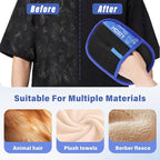 2Pcs Pet Hair Removal Glove,Double Sided Electrostatic, Reusable Cat & Dog Hair Remover Mitt for Furniture, Couch, Carpet, Car Seat, Quick Cleaning Grooming Glove