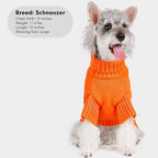 cyeollo Dog Sweater Pullover Turtleneck for Large Dogs, Classic Knitwear Fall Winter Cold Weather Pet Clothes Warm Pet Apparel Large Big Dog Sweaters, Orange 3XL