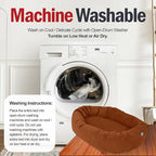 Majestic Pet 32 Inch Suede Calming Dog Bed Washable 32x23x7 (Inch) – Cozy Soft Round Donut Dog Bed with Spine Support for Dogs to Rest Their Head - Pet Bed Medium – Rust (2025)