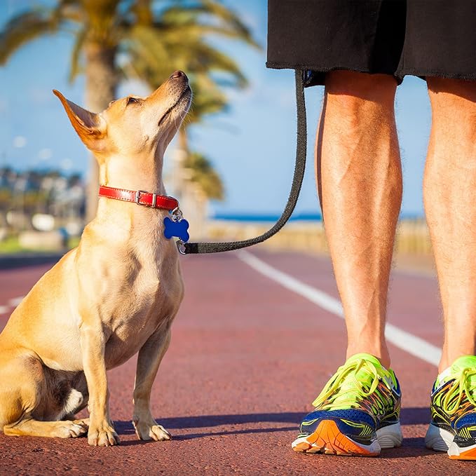 Frienda 40 Pieces Pet ID Tag Colorful Blank Dog Tags Personalized Dog Tags Aluminum Pet Name Tags with Bone Paw Heart Cat Head Shape Animals Name Phone Number ID Craft Tags with Holes for Dogs Cats