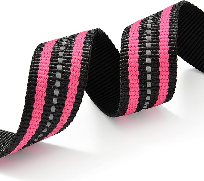 Mile High Life Reflective Dog Collar | Nylon Pet Collars wiith Buckle | Light Weight Puppy Collars | Pink Dog Collars for Small Dogs (Pink, X-S)