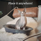 Hepper Cat Nest - Washable Cat Bed with Removable Fluffy Fleece Liner - Cozy Comfy Calming Bed Round Shape - Cat Warming Bed - Donut Bed Desk Ready - Small Bed for Indoor Cats (Grey/Grey)